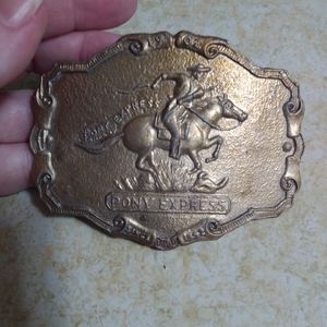 Vintage Pony Express Belt Buckle